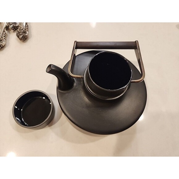 Mid Century Modern Rosenthal Tapio Wirkkala Black Matte Teapot - Picture 5 of 8